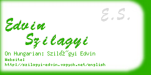 edvin szilagyi business card